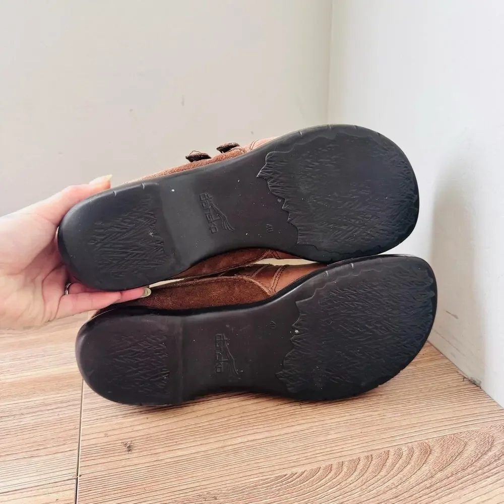 Dansko Tan Leather Slip On Shoes Women’s Size 9.5